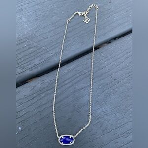 Kendra Scott Elisa Cobalt Blue Faceted Cats Eye Pendant Necklace